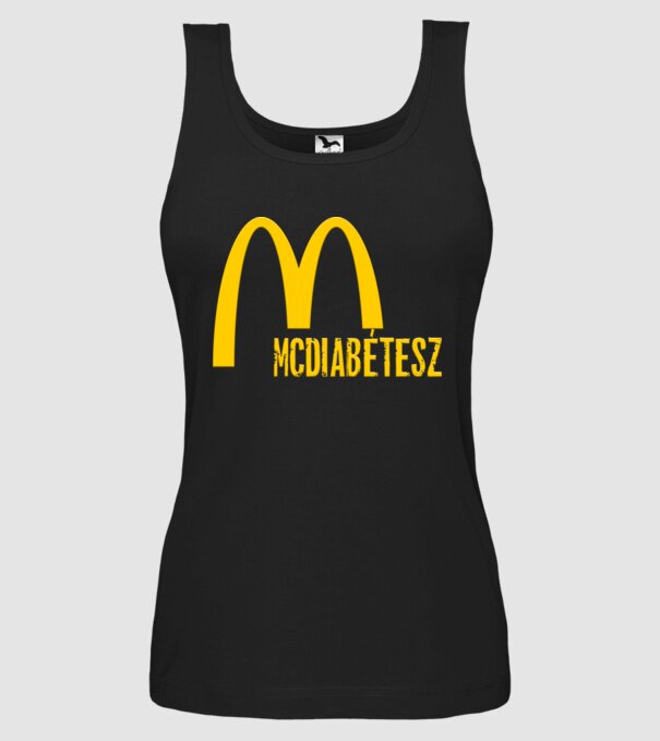 Mcdiabétesz minta fekete pólón