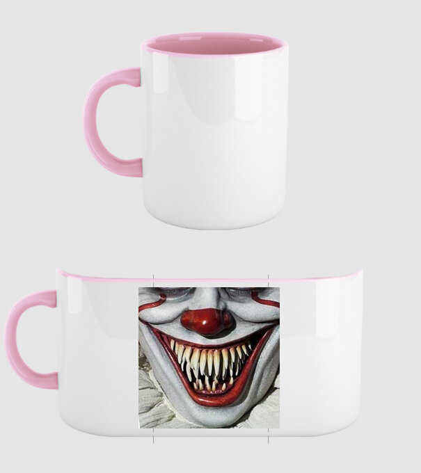 Pennywise Maszk minta világos rózsaszín pólón