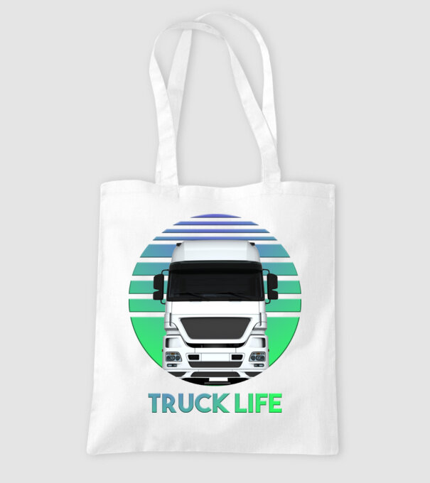 Truck Life minta fehér pólón