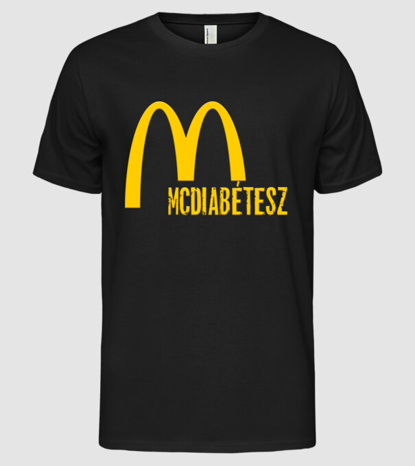 Mcdiabétesz minta fekete pólón