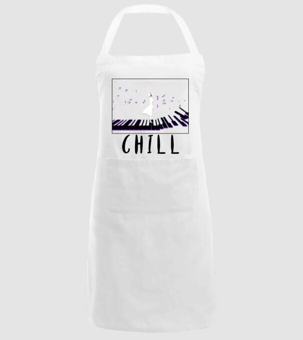 Chill pop minta fehér pólón