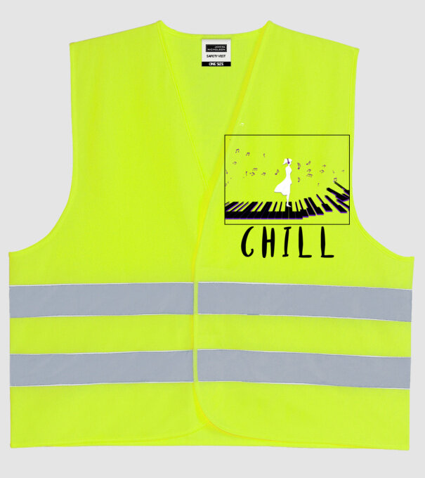Chill pop minta neonsárga pólón