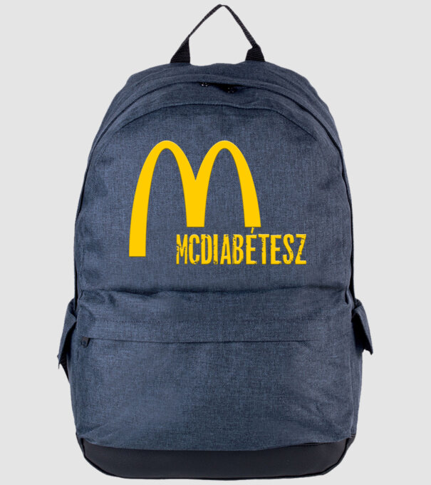 Mcdiabétesz minta farmerkék pólón