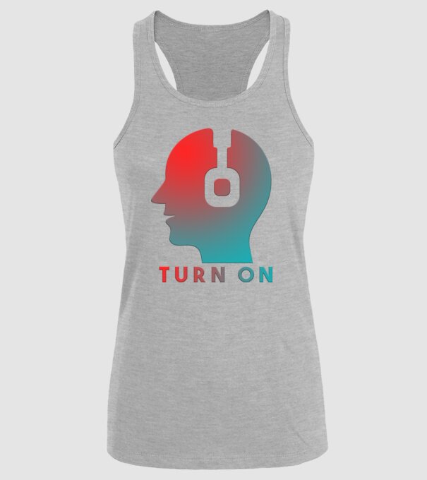 Turn On minta szürke pólón