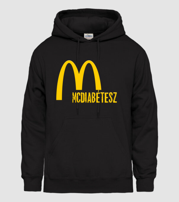 Mcdiabétesz minta fekete pólón