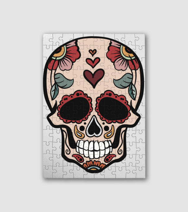 Sugar skull minta fehér pólón