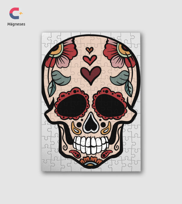 Sugar skull minta fehér pólón