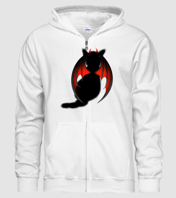 Dragon cat minta fehér pólón
