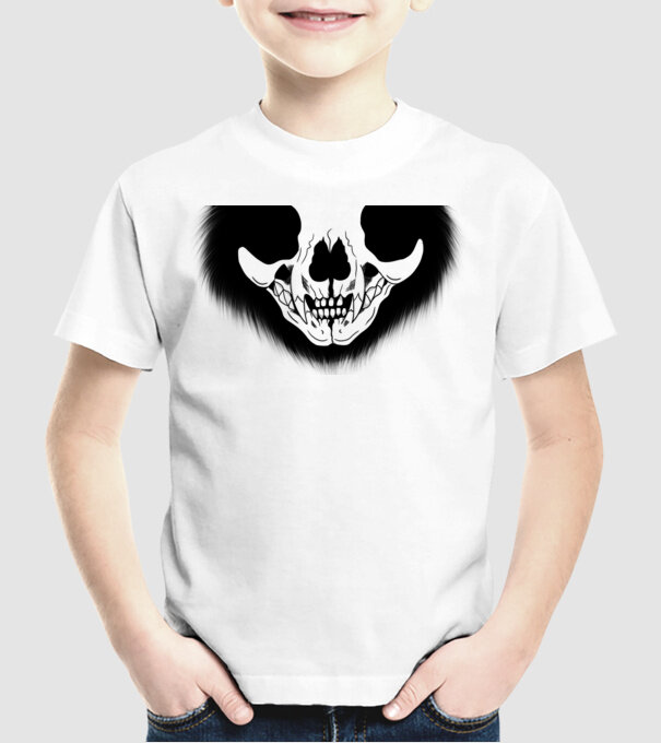 Cat skull minta fehér pólón