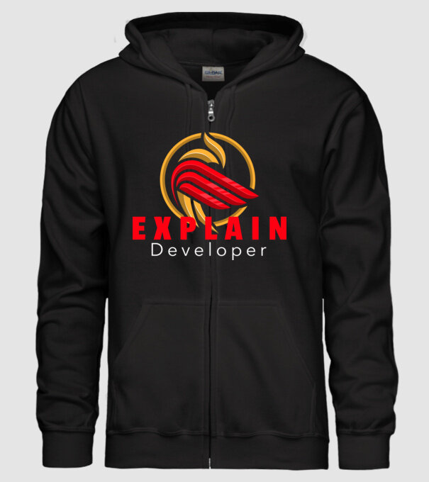 Explain logo N D02 minta fekete pólón