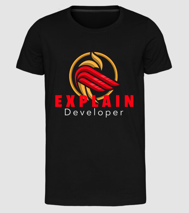 Explain logo N D02 minta fekete pólón