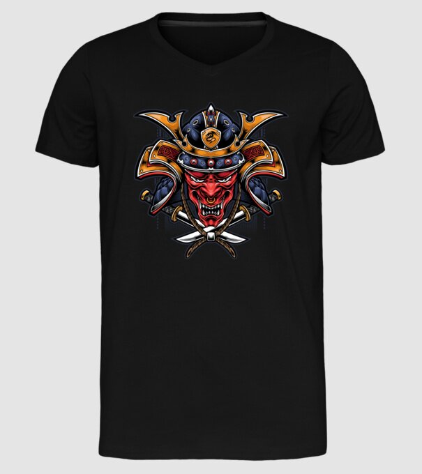 red dragon samurai 01 minta fekete pólón