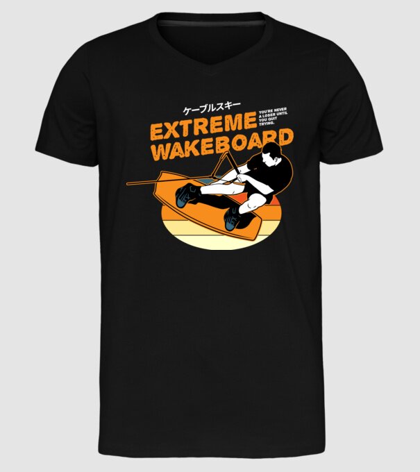 TR wakeboard minta fekete pólón