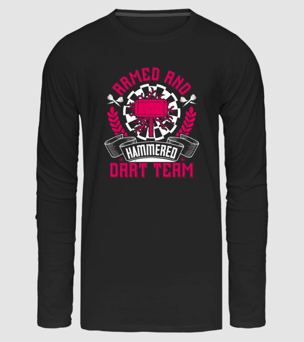 Armed and Hammered dart team-01 minta fekete pólón