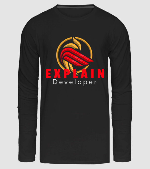 Explain logo N D02 minta fekete pólón