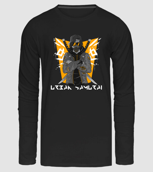 Urban samurai minta fekete pólón