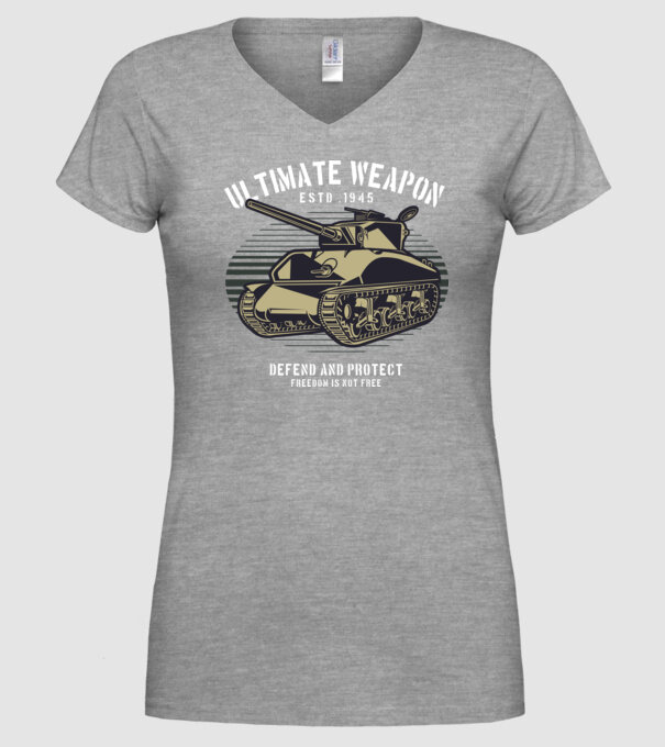 Ultimate tank 1 minta szürke pólón