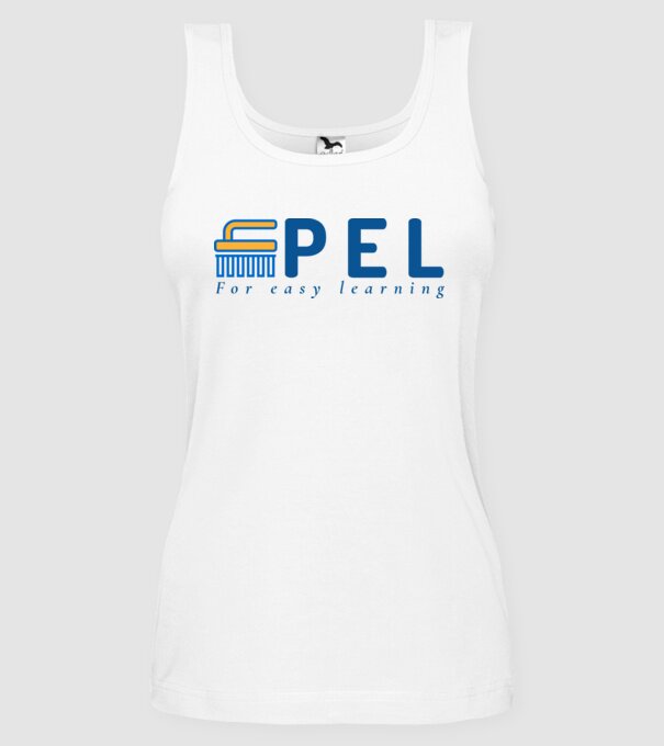 PEL jelvény minta fehér pólón