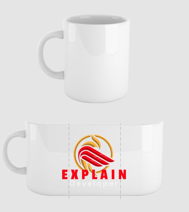 Explain logo N D02 minta fehér pólón