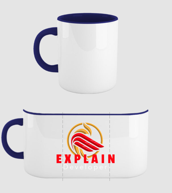 Explain logo N D02 minta sötétkék pólón