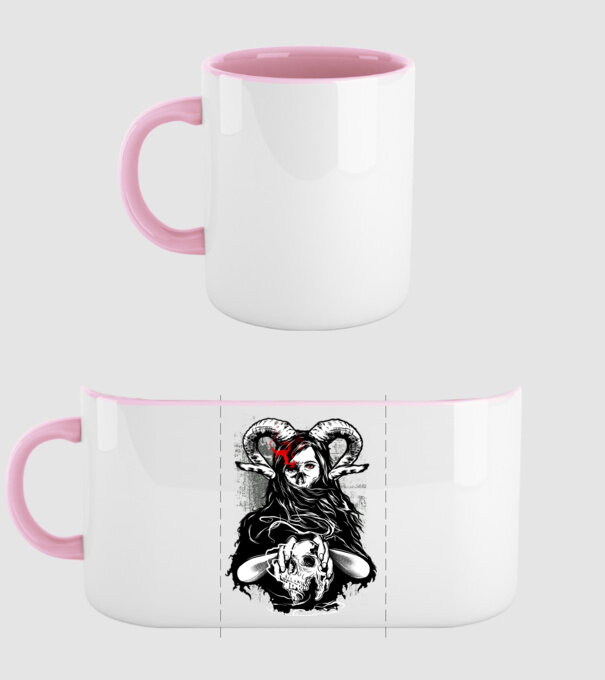 DEVIL minta világos rózsaszín pólón