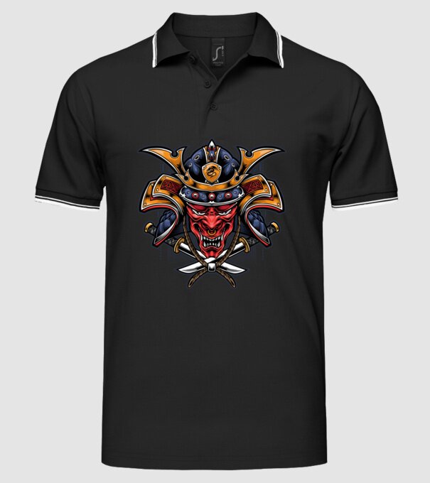 red dragon samurai 01 minta fekete pólón