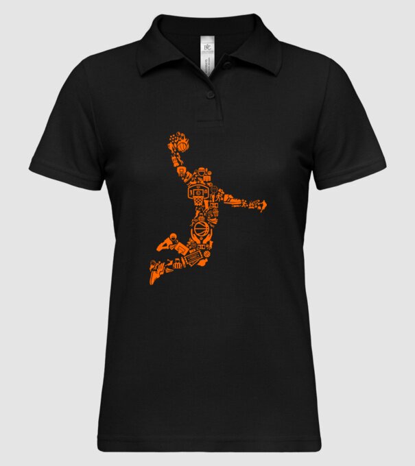 Basketball Player minta fekete pólón