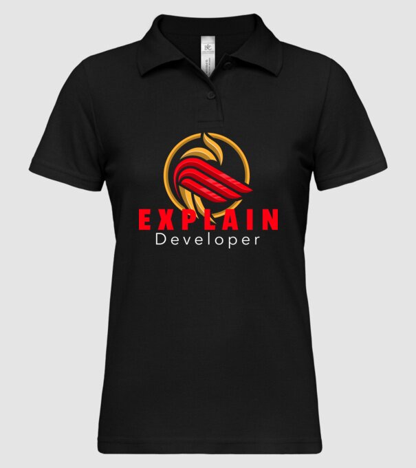 Explain logo N D02 minta fekete pólón