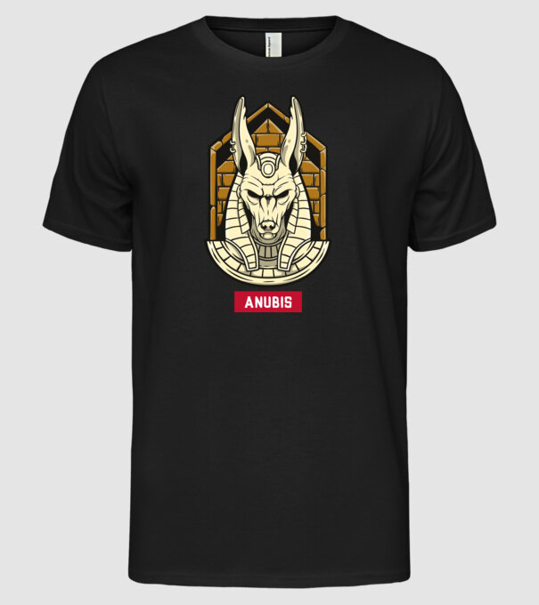 Anubis 01 minta fekete pólón