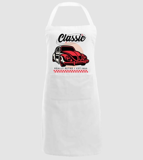 Classic retro 03 minta fehér pólón