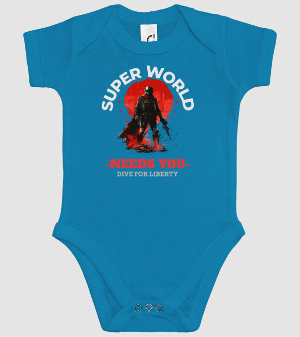 Super World minta türkiz pólón