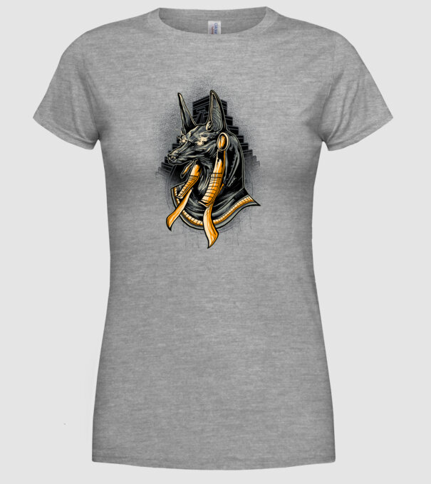 ANUBIS rt minta szürke pólón