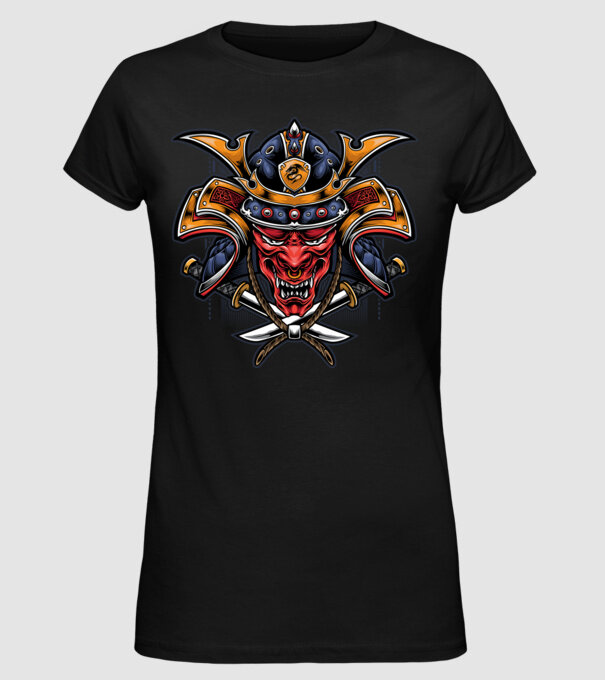 red dragon samurai 01 minta fekete pólón