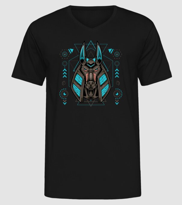 anubis head robotic minta fekete pólón
