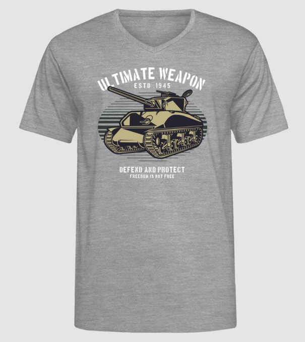 Ultimate tank 1 minta szürke pólón