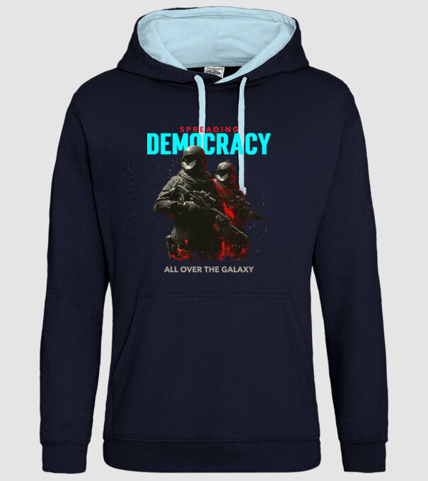Democracy minta sötétkék pólón