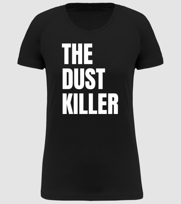 The dust killer 22.06 minta fekete pólón