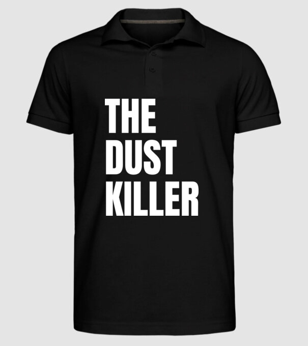 The dust killer 22.06 minta fekete pólón