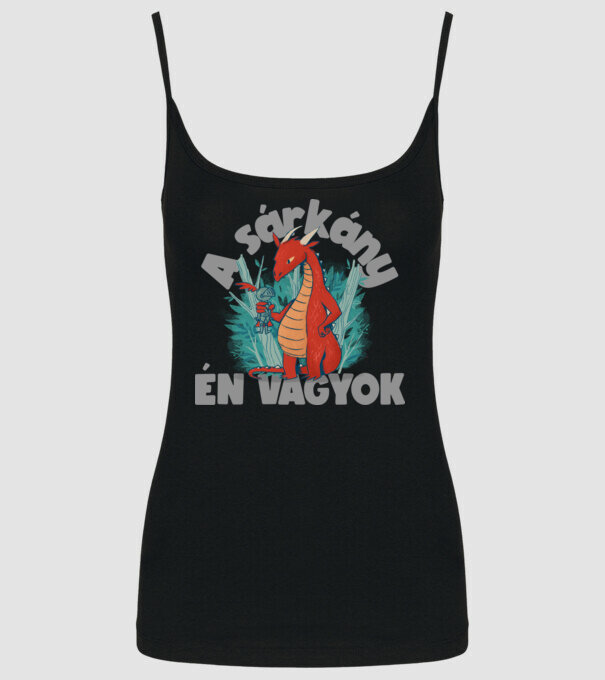 A sárkány én vagok 01 minta fekete pólón