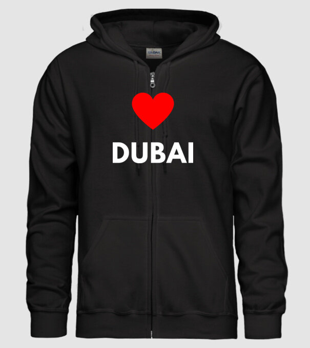love dubai minta fekete pólón