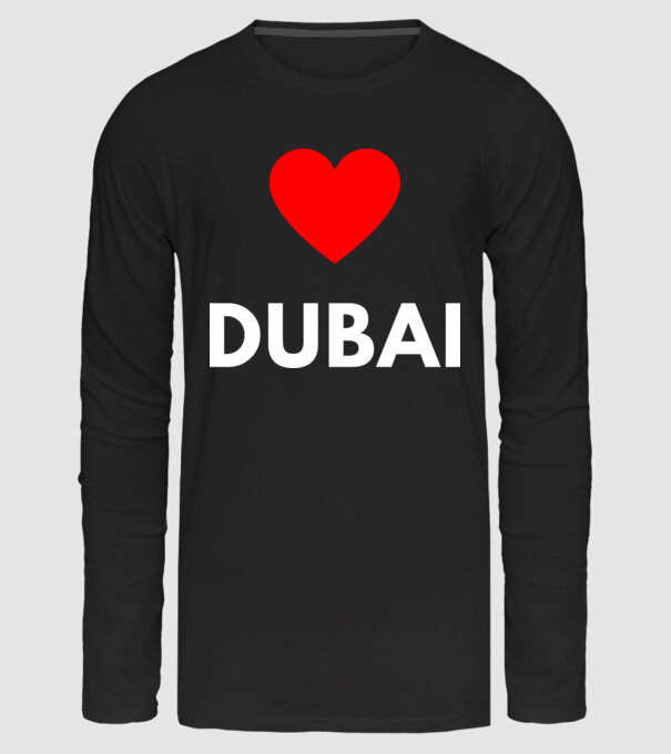 love dubai minta fekete pólón