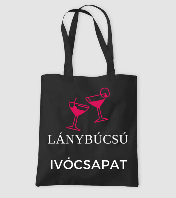 vigyázat lánybúcsú ivócsapat minta fekete pólón