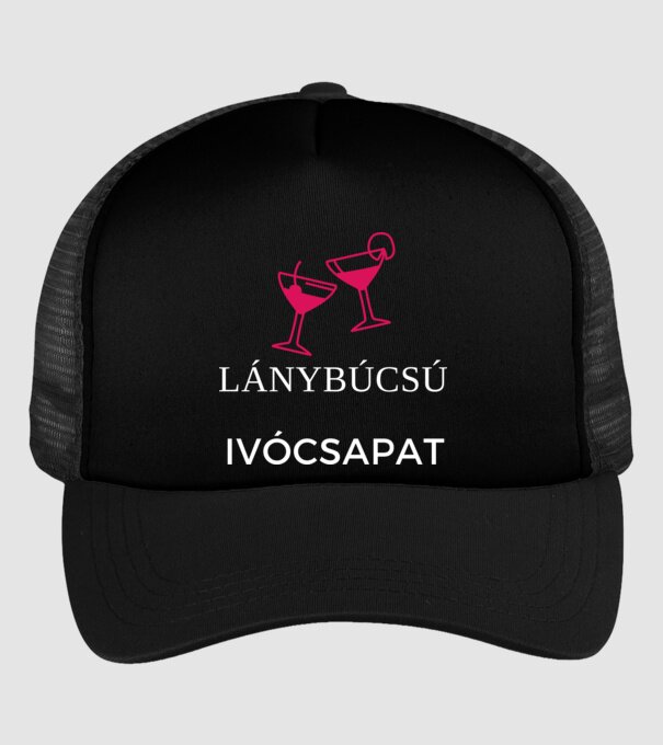 vigyázat lánybúcsú ivócsapat minta fekete pólón