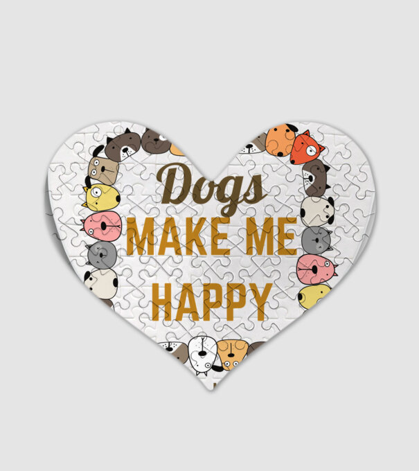 dogs make me happy humans make my head hurt minta fehér pólón
