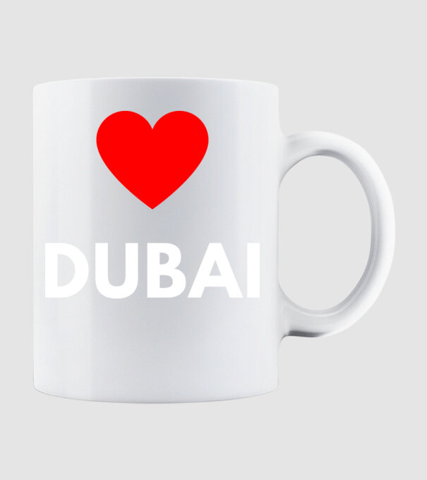 love dubai minta fehér pólón