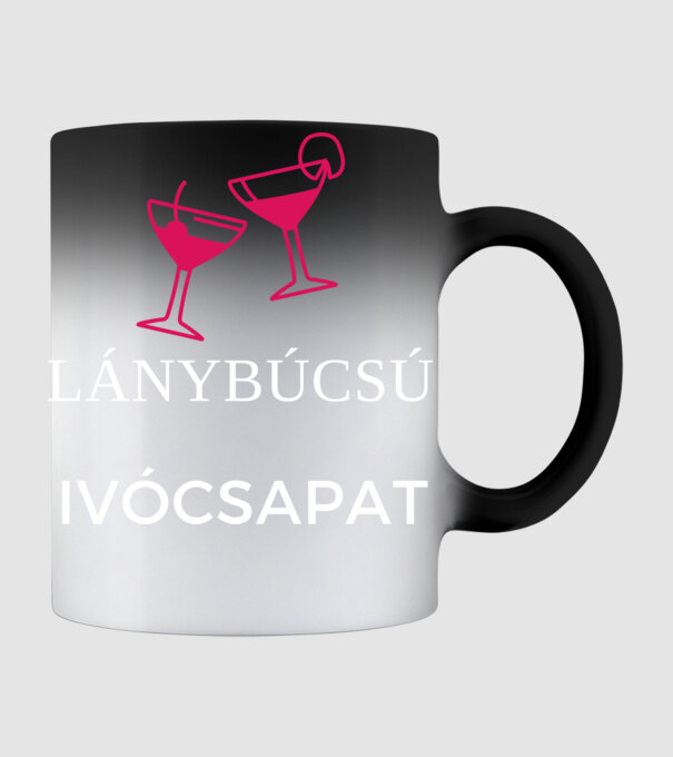 vigyázat lánybúcsú ivócsapat minta fekete pólón