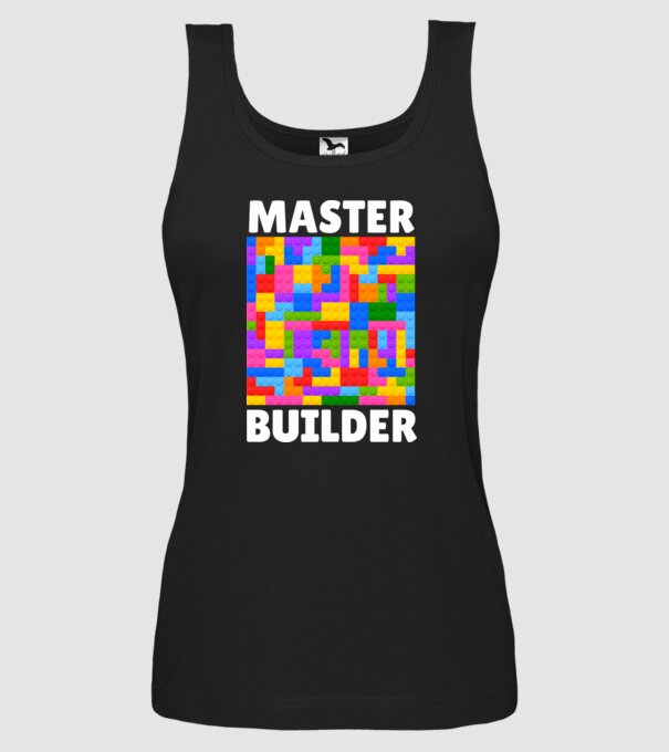 Master Builder minta fekete pólón