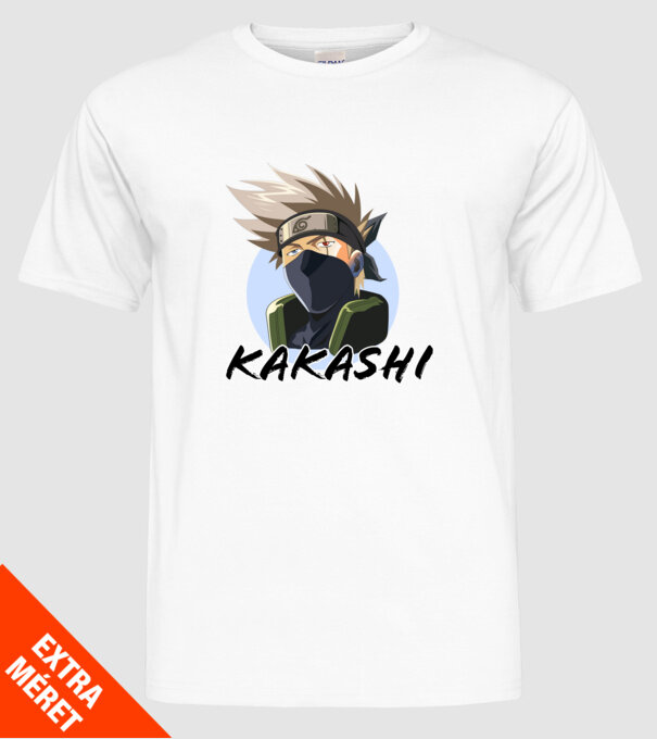 Hatake Kakashi minta fehér pólón
