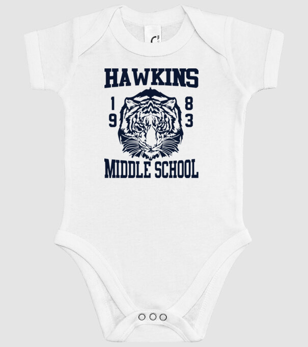 Hawkins Tigers minta fehér pólón