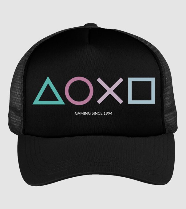Playstation minta fekete pólón